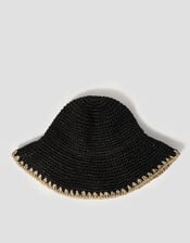 Cora Woven Bucket Hat, , large
