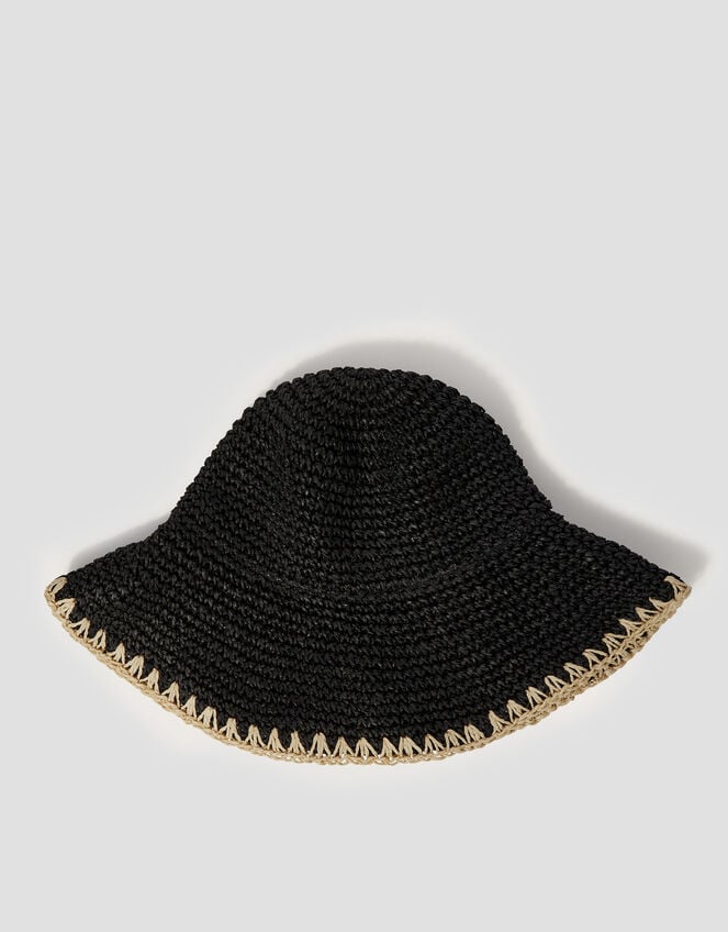 Cora Woven Bucket Hat, , large