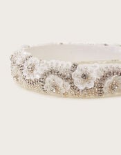 Flower Beaded Hair Band, , large