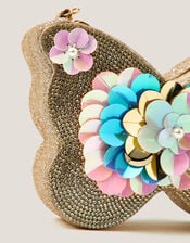 Sequin Embellished Butterfly Bag, , large