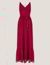 Clare Cutwork Maxi Dress & Scarf, Orange (RUST), large