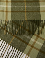 Soha Check Tassel Scarf, , large