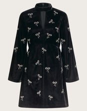 Moira Embroidered Bow Dress, Black (BLACK), large