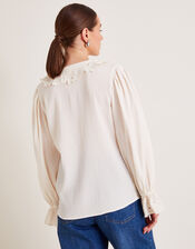 Clare Cutwork Blouse, Ivory (IVORY), large
