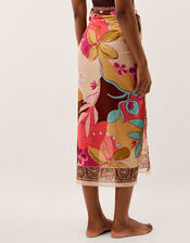 Iris Floral Print Sarong, , large