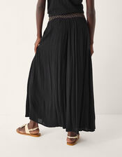 Billie Wide Leg Beach Trousers, Black (BLACK), large