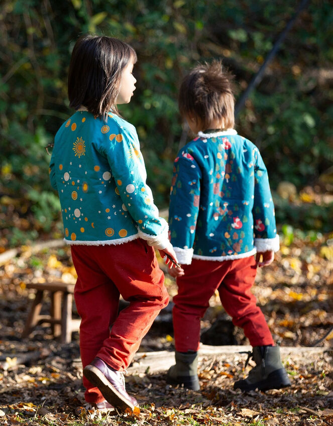 Little Green Radicals Reversible Forest Jacket, Green (GREEN), large