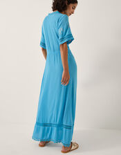 Fern Embroidered Maxi Dress, Blue (BLUE), large