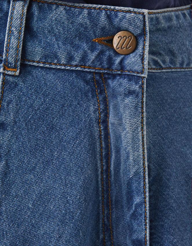 Sara Denim A-Line Midi Skirt, Blue (DENIM BLUE), large