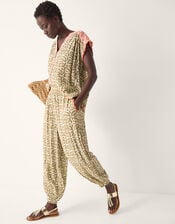 Elma Print Harem Trousers, Green (KHAKI), large