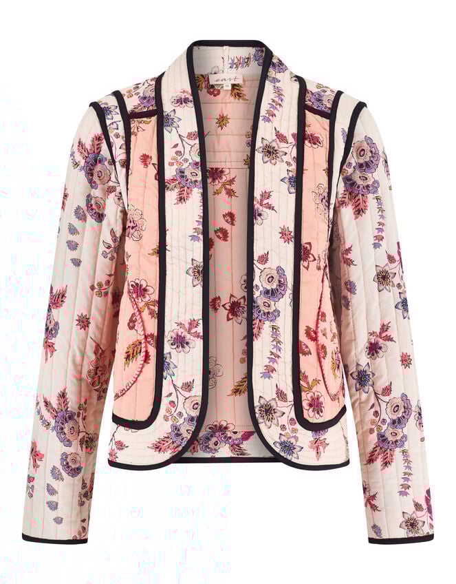 East Madison Floral Quilted Jacket, Multi (MULTI), large