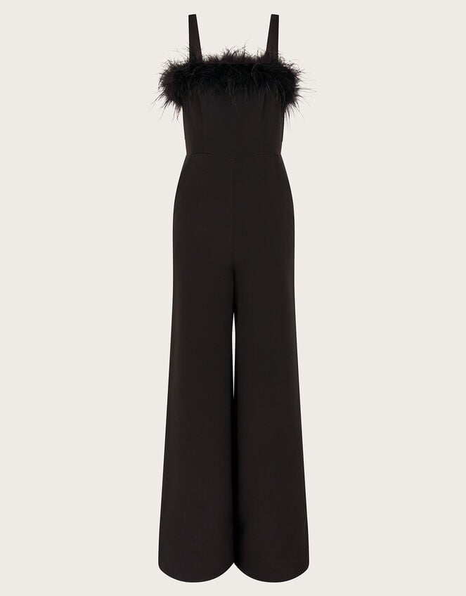 Eva Feather Jumpsuit, Black (BLACK), large