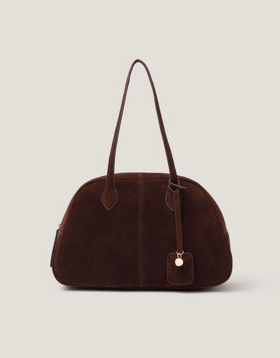 Dalia Suede Bowler Bag, , large