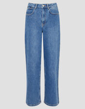 Rita Diamante High Rise Flare Jeans, Blue (MID AUTHENTIC BLUE), large