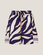 Paloma Print Shorts, Blue (NAVY), large