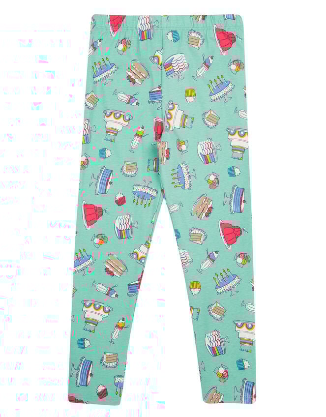 Frugi Libby Printed Leggings, Green (GREEN), large