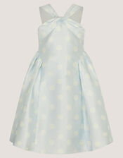 Marney Polka Dot Party Dress, Blue (PALE BLUE), large