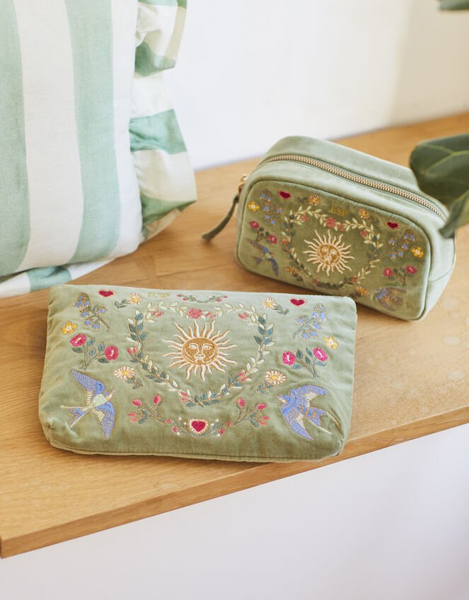 Elizabeth Scarlett Earth Goddess Velvet Pouch, , large