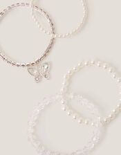 4-Pack Butterfly Beaded Bracelets, , large