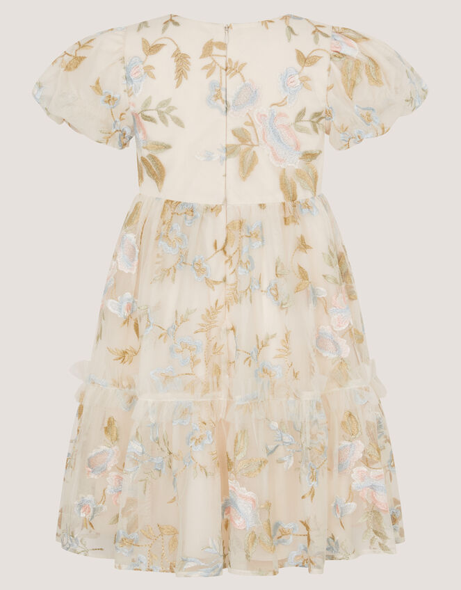 Azalea Ruffle Floral Embroidered Party Dress, Multi (MULTI), large