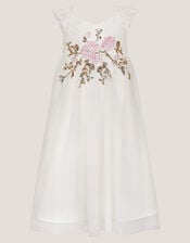 Kai Sequin Flower Maxi Dress, Ivory (IVORY), large