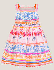 Baby Sequin Embellished Flamingo Dress, Ivory (IVORY), large