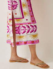 Tina Summer Floral Maxi Kaftan Dress, Pink (PINK), large