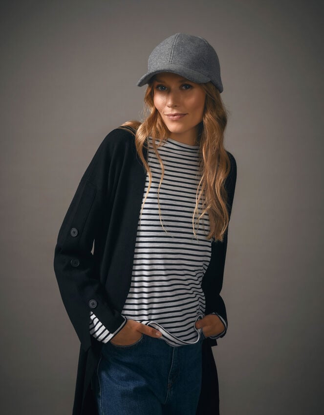 Bex Baseball Cap, Grey (GREY), large