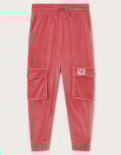 Velour Cargo Trousers, Pink (PINK), large