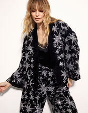 East Medi Embellished Star Kimono, Black (BLACK), large