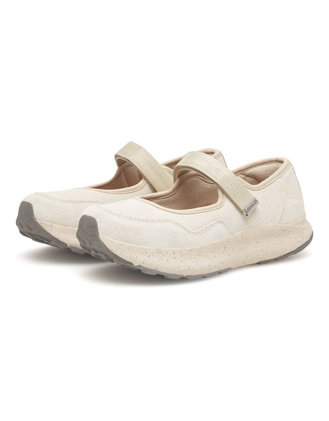 Woden Mary Suede Sporty Sandals, Ivory (IVORY), large