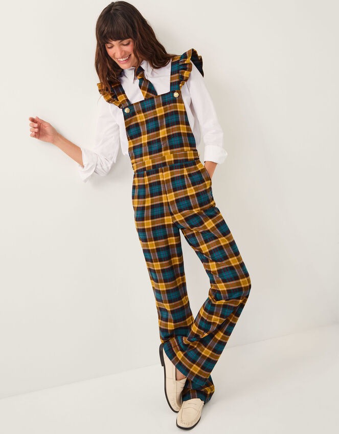 Monsoon x Sarah Corbett-Winder Tartan Jumpsuit, Yellow (YELLOW), large