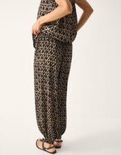 Arti Print Harem Trousers, Black (BLACK), large