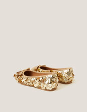 Sequin Ballet Flats, Gold (GOLD), large