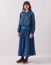 East Bridget Print Blouse, Blue (NAVY), large