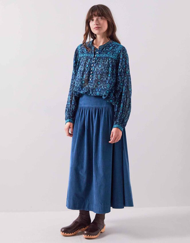 East Bridget Print Blouse, Blue (NAVY), large