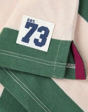 Stripe Short Sleeve Polo Shirt, Green (GREEN), large