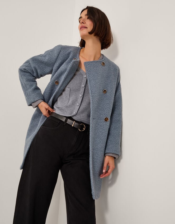 Viola V-Neck Cropped Cardigan, Grey (GREY), large