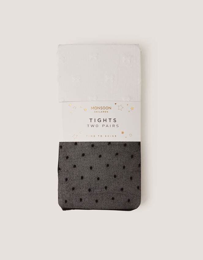 2-Pack Sheer Bow Tights, Multi (MULTI), large