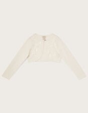 3D Petal Cardigan, Ivory (IVORY), large