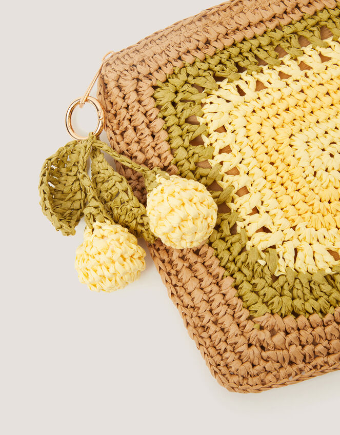 Darla Lemon Crochet Pouch, , large