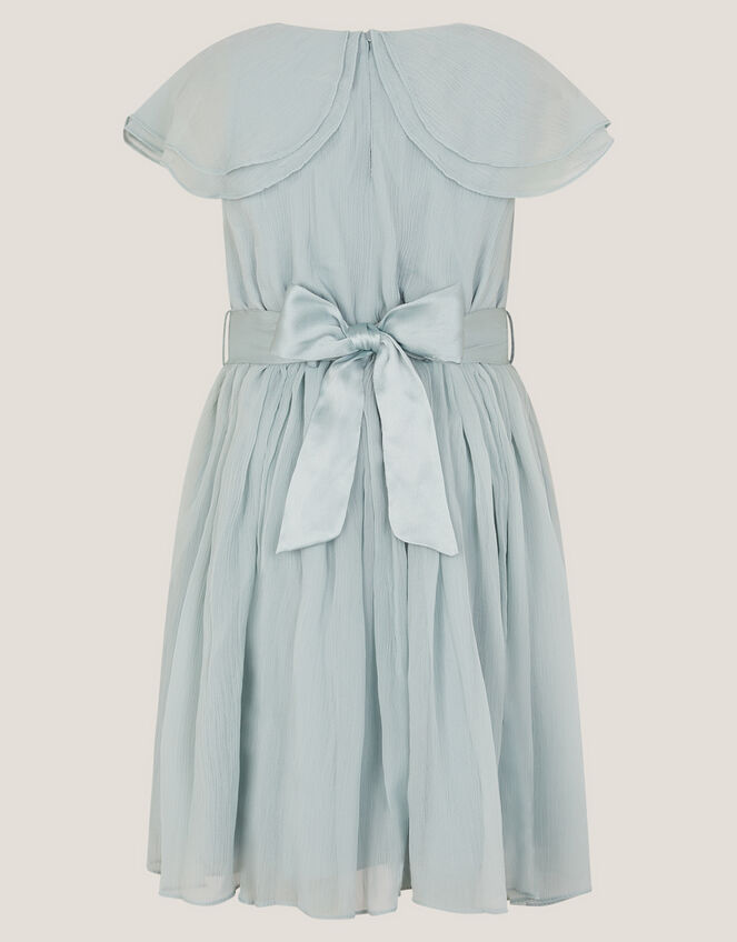 Ava Cape Sleeve Chiffon Bridesmaid Dress, Green (SAGE), large