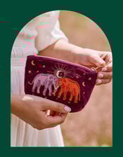 Elizabeth Scarlett Enchanted Elephant Velvet Coin Purse, , large