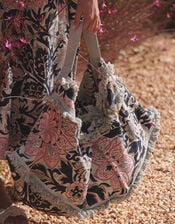 One Hundred Stars Block Floral Slouch Bag, , large