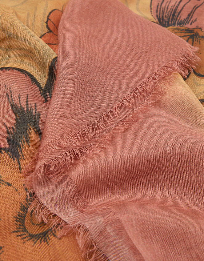 Hermione Floral Lightweight Scarf, , large