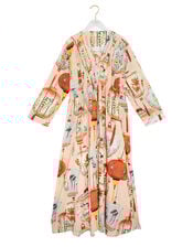 One Hundred Stars Lanterns Print Maxi Dress, Red (RED), large