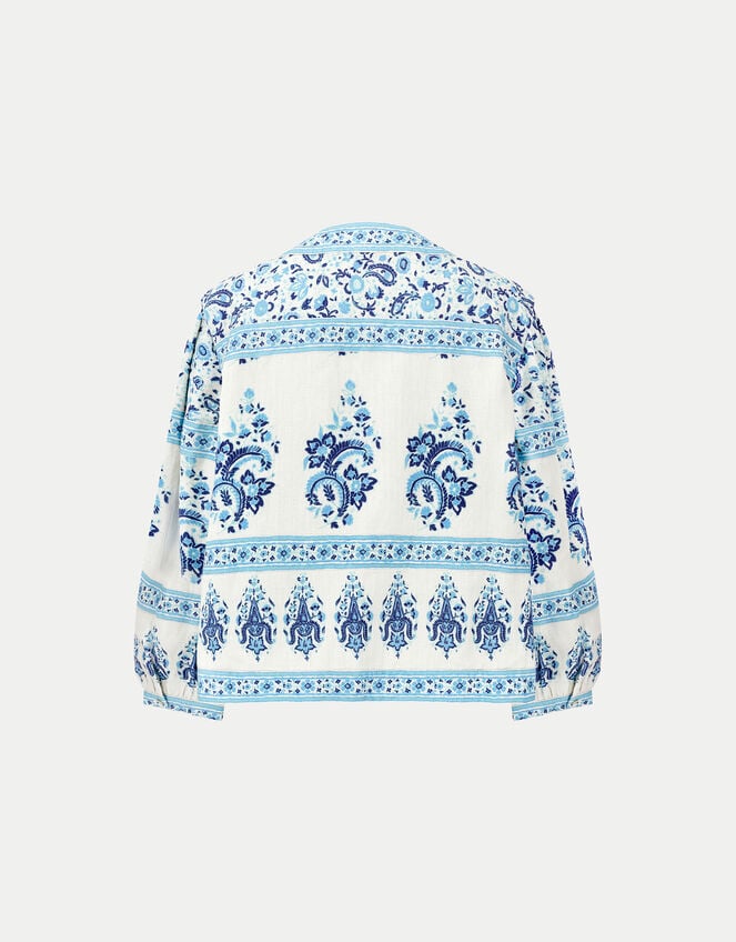 East Rita Floral Print Jacket, Blue (BLUE), large