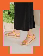 Woden Platform Sandals, Orange (ORANGE), large