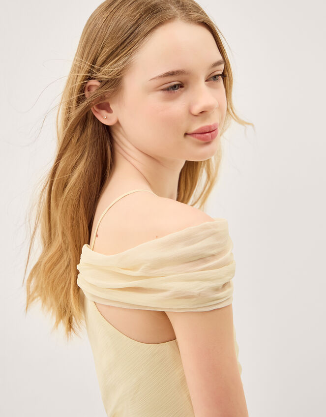 Texas One Shoulder Prom Dress, Yellow (LEMON), large