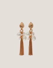 Charm Tassel Drop Earrings, , large
